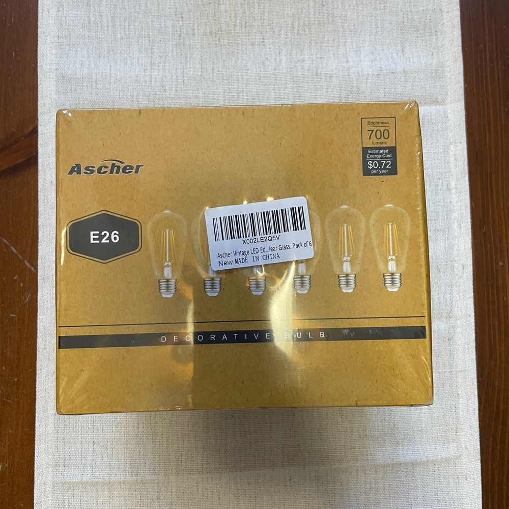 LED Ascher vintage lightbulbs (pack of 6)